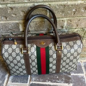 Gucci Vintage Boston Sherry Line Satchel purse